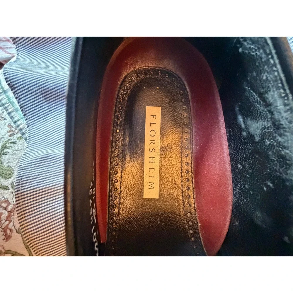 Florsheim Mens Burgundy Leather Tassel Kiltie Wingtip Loafers D520148739 07 11